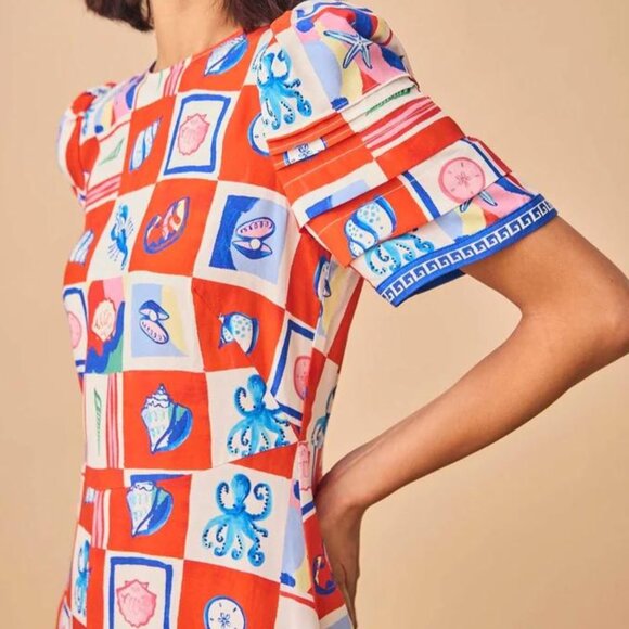 Hunter Bell Casey Dress in Sea Tiles NWT - Picture 4 of 7